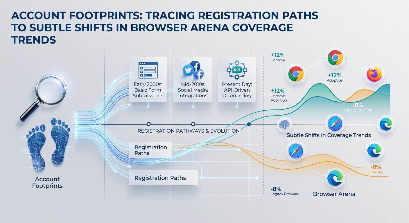 Chart displaying registration trend lines overlaid with media coverage spikes for browser arenas