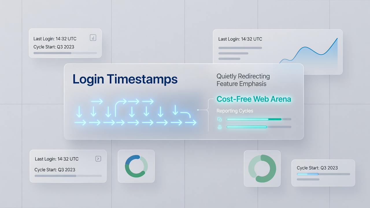 Dashboard view showing login timestamp data patterns influencing feature coverage decisions in free browser game reporting