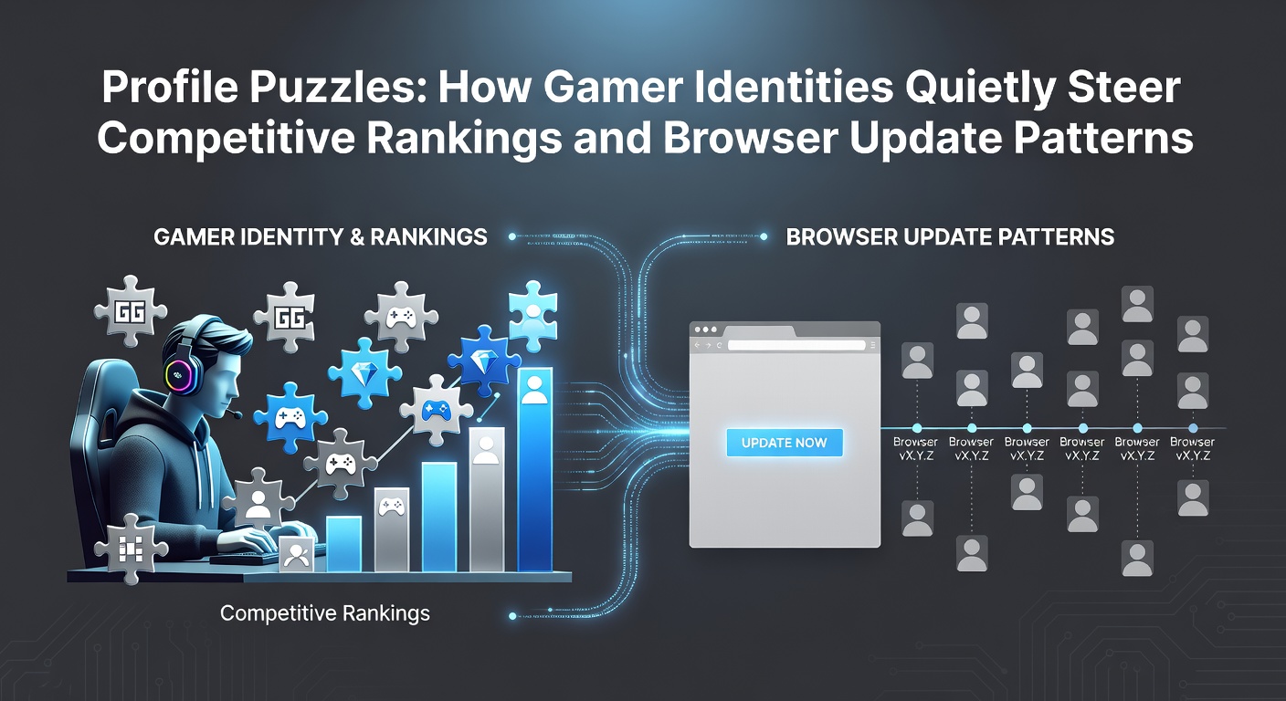 Gamer profile interface showing competitive rankings and identity-linked achievements in browser games