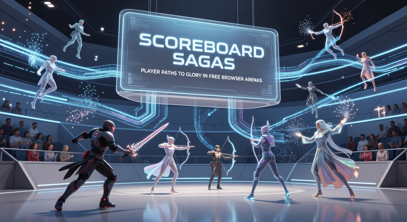 A close-up of a player's screen showing a personal best score surging past rivals on a vibrant arena leaderboard, with victory animations bursting forth