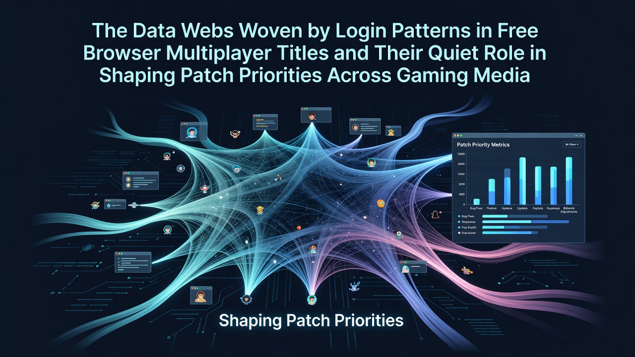 Visualization of login data patterns flowing into patch decision frameworks for browser multiplayer games